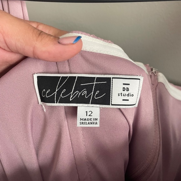 Celebrate D8 Studio Davids Bridal Size 12 Formal Light Pink Dress - Picture 3 of 3